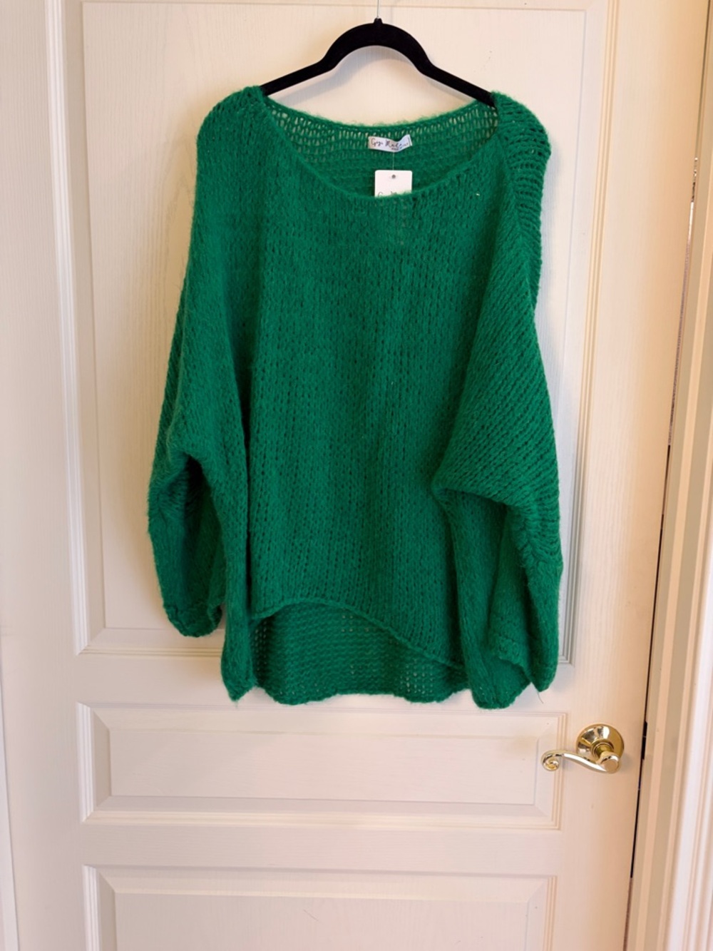 Green Oversized Scoop Neck Sweater by Free People